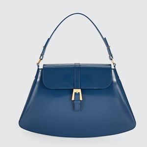 By Far Portia handbag in “cobalto” blue leather